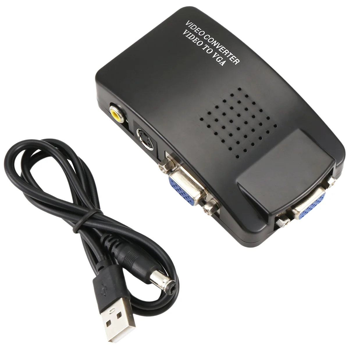 Адаптер AA91 AV-VGA RCA VGA Конвертер ПК RCA Композитный S-Video AV-вход в ПК VGA ЖК-выход Конвертер Переключатель