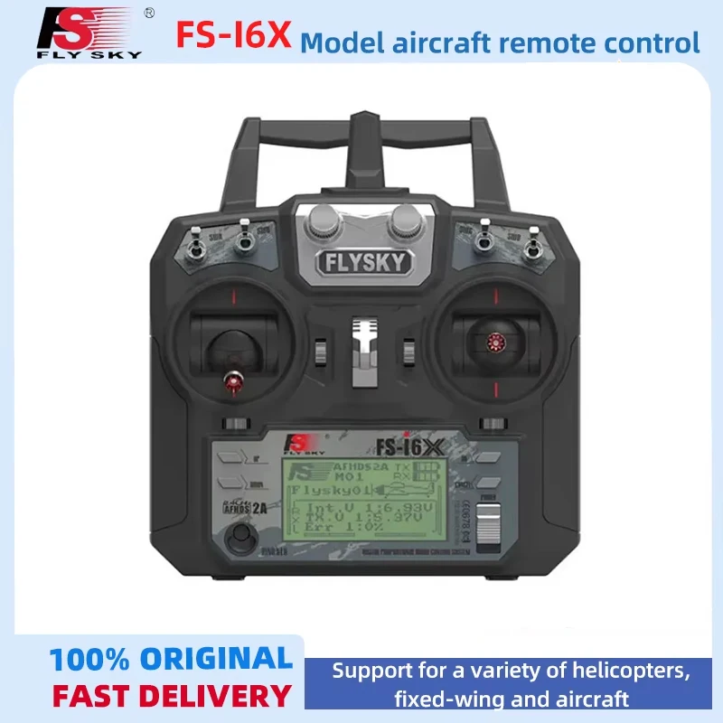 FLYSKY FS-I6X I6X 2.4G 10CH AFHDS 2A radiozender met IA6B IA10B-ontvanger