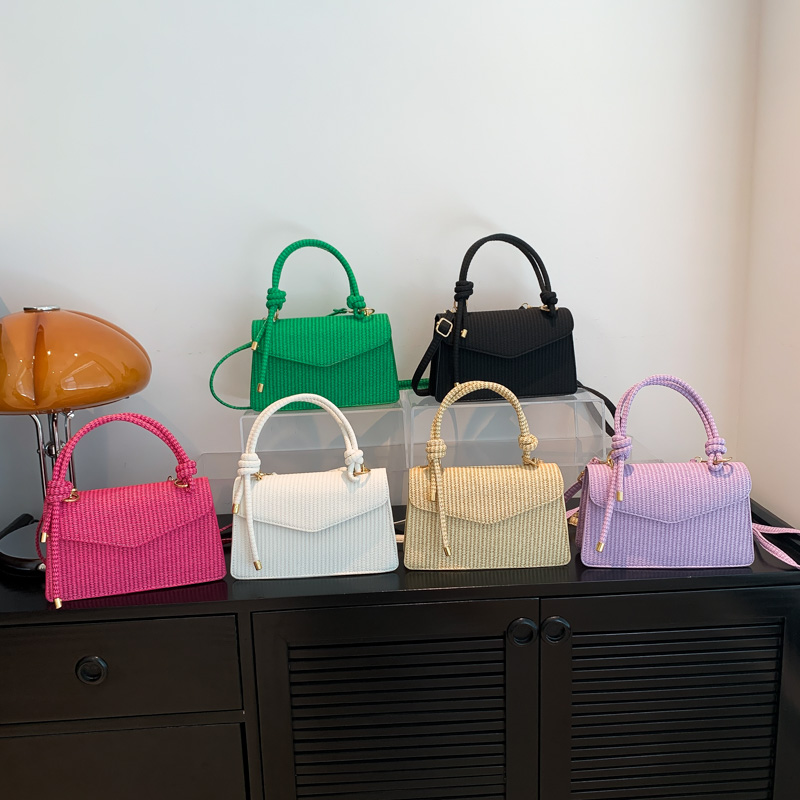 女性のためのレトロな正方形のショルダーバッグ,単色,カジュアル,ミニマリストスタイル,新しい,夏