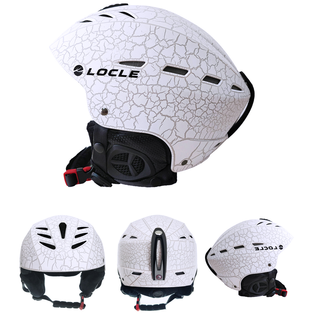 LOCLE スキーヘルメット男性と女性スキーヘルメット子供男の子女の子スキースケートボードスノーボードオートバイスノーモービルヘルメットサイズ S/M/L/XL