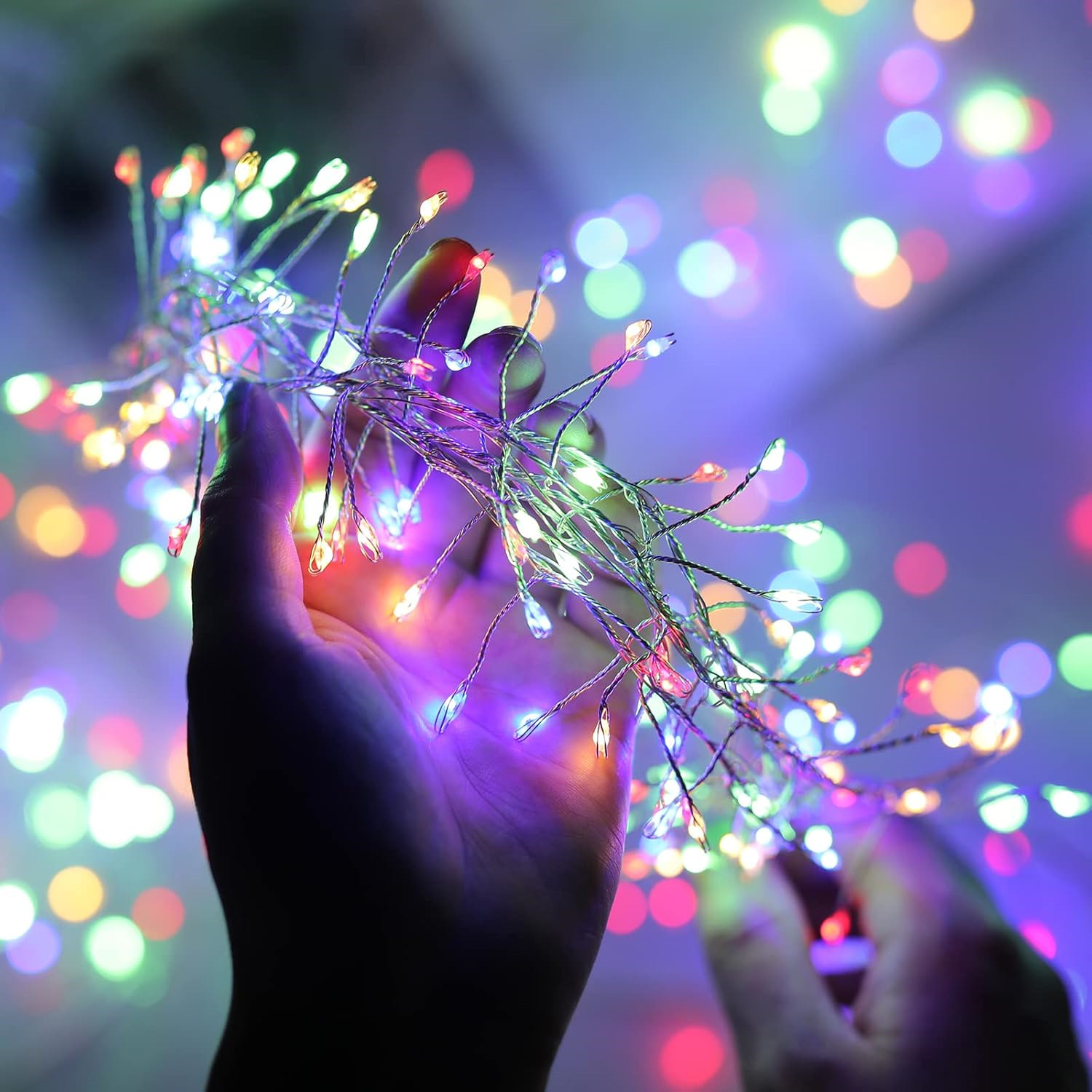 USB LED Firecracker String Lights Outdoor Garden Fairy Lights 8 Modes Copper Wire LED Lights for Wedding Party Christmas Decor
