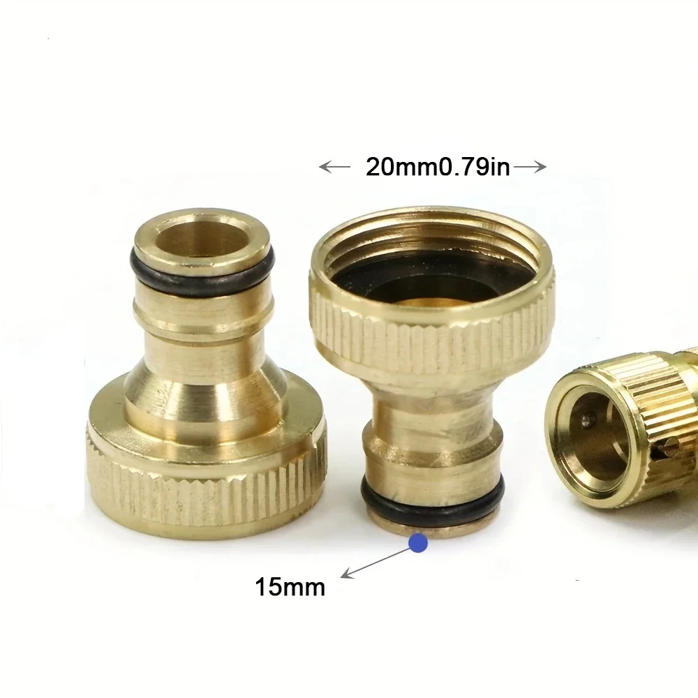 Messing Wasserhahn Wasserhahn Anschluss Mixer Schlauch Adapter Schnell Anschluss 1/2 3/4 Kupfer Schlauch Kupplung Adapter Garten Bewässerung Armaturen Werkzeug
