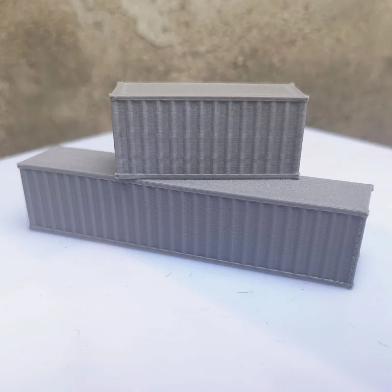 1pc HO Scale 1:87 40ft/20ft/10ft Shipping Container 40' Cargo Box Model Railway Layout