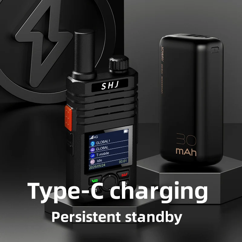 Zello 4G LTE/WiFi POC Device - Bluetooth Pairing, 48H Battery & Fast Charge, Built for Professional Outdoor/Team Coordination, S