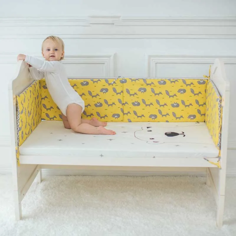 130*30 cm Paraurti per culla nel culla Set per neonati Protezione per lettino stampato in cotone per set per bambini Paraurti per culla Paraurti per neonato