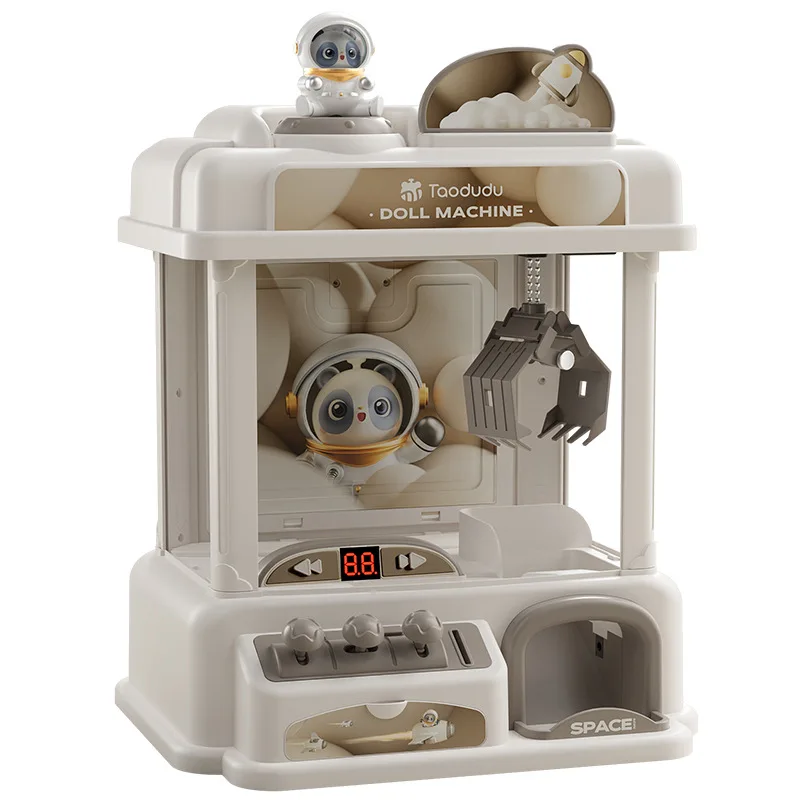 ตุ๊กตาเครื่องเด็กหยอดเหรียญเล่นเกม MINI Claw จับของเล่น Crane เครื่องเพลงตุ๊กตาเด็ก Xmas ของขวัญของเล่น Claw Machine