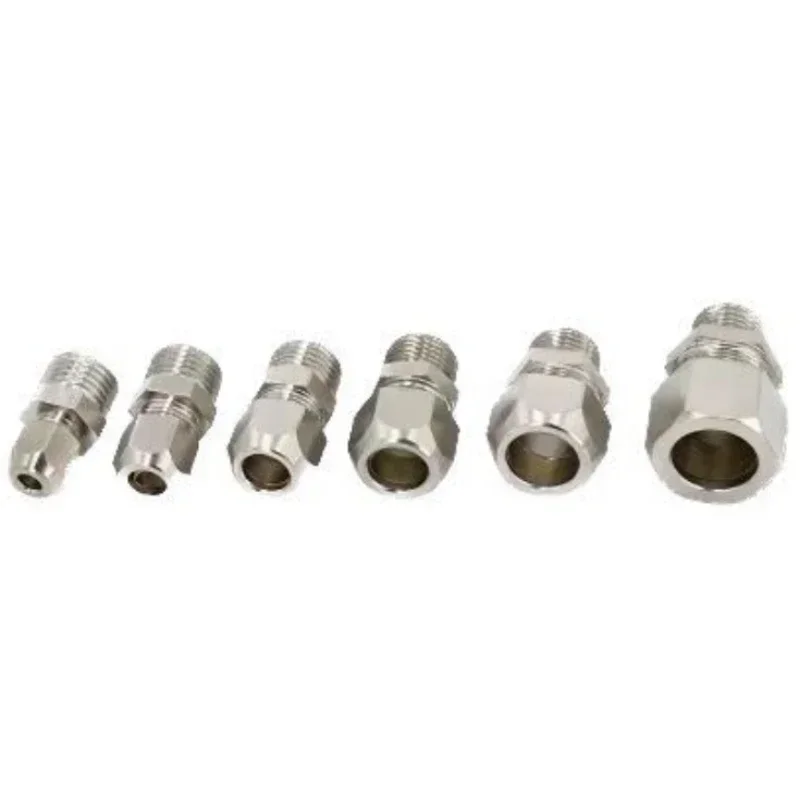 1/8 "1/4" 3/8 "1/2" BSP наружная резьба 4 6 8 10 12 14 16 мм наружный диаметр трубки латунный наконечник трубка компрессионный фитинг разъем