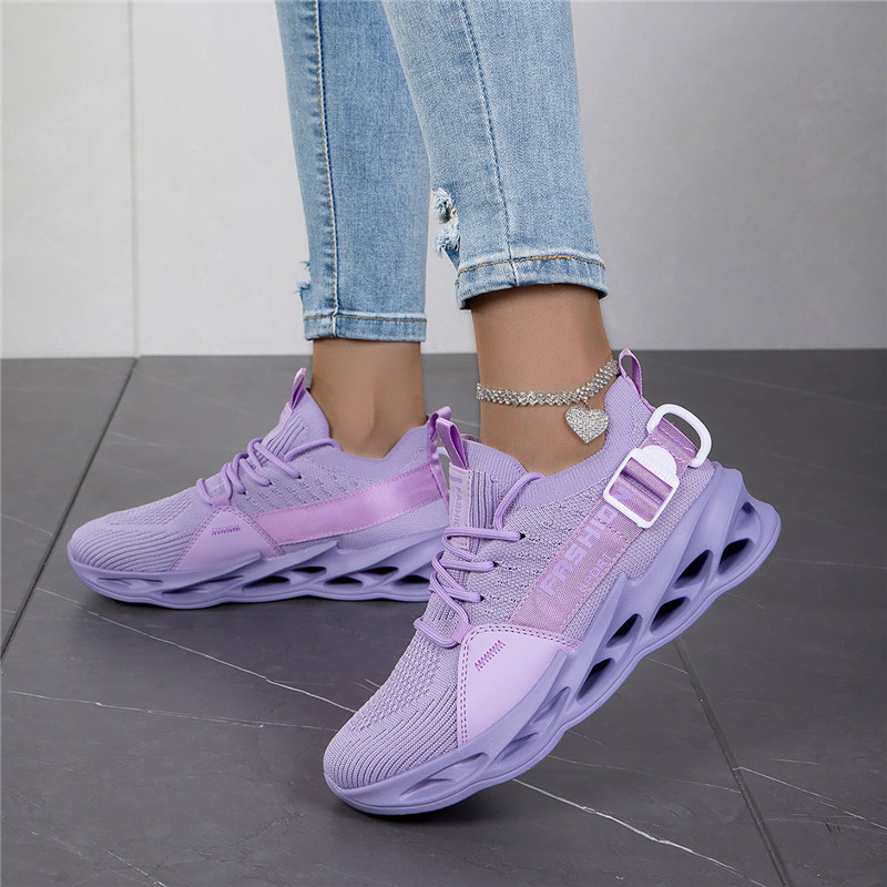 Gorąca wyprzedaż Moda Fioletowe Casualowe Trampki Kobiety Mężczyźni Blade Buty do biegania Duży rozmiar 48 Lekkie Oddychające Buty Sportowe Mężczyźni Mesh Sneaker
