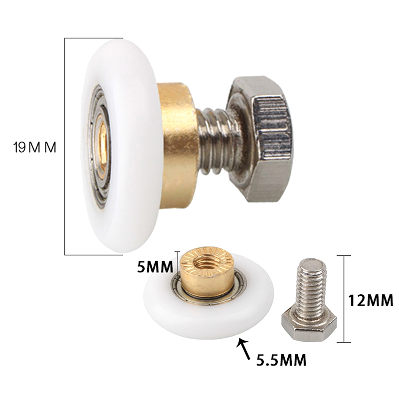 샤워 문짝 롤러 도르래 욕실 슬라이딩 유리 문짝 휠, 슬라이딩 문짝 휠 롤러, 욕실 액세서리, 19mm-27mm