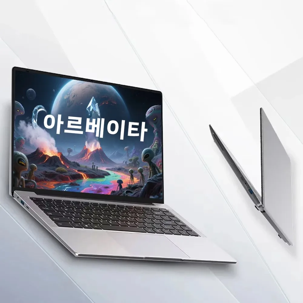 어린이용 14.1인치 인텔 펜티엄 N3710 노트북, 128GB/256GB/512GB/1TB SSD, 윈도우 11 프로, 듀얼 코어 휴대용 노트북 (학생용)