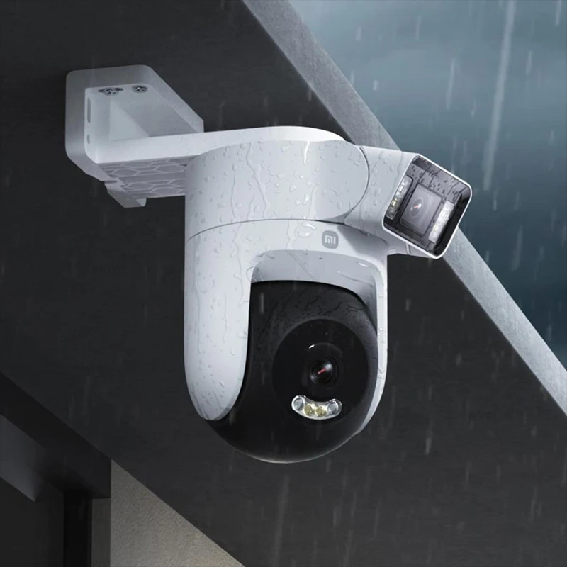 XIAOMI New Outdoor Camera 4 Dual Camera Version，360° 5MP 3K，Audible Visual Alarm，Two-Way Audio，IP66，Chinese Version With Adapter