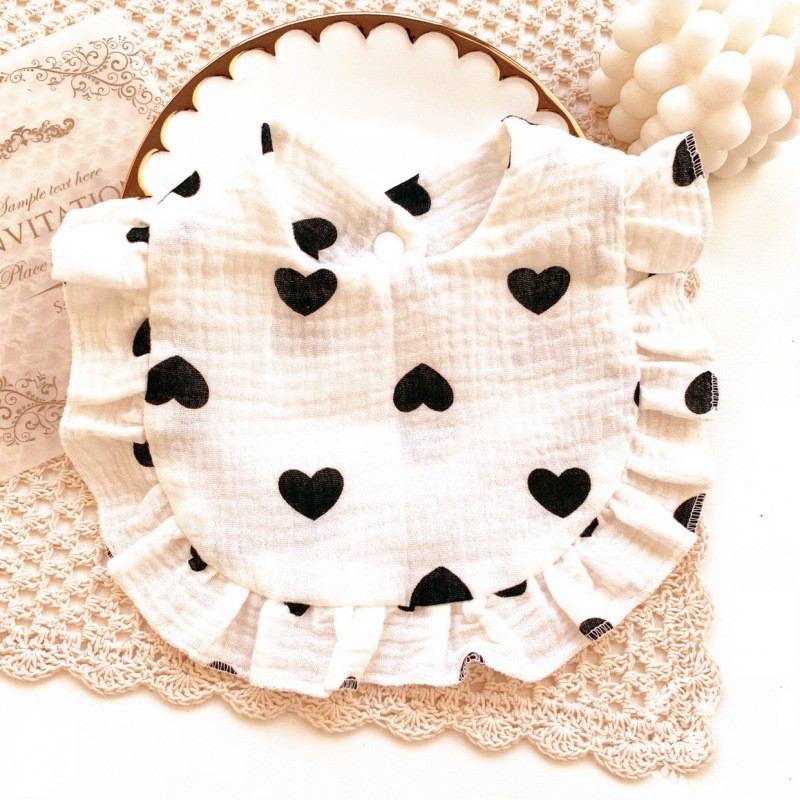 Babadores para recém-nascidos, panos infantis para arrotar, coisas para alimentação de bebês, bandana, toalha de saliva, babador floral com babados, acessórios para bebês