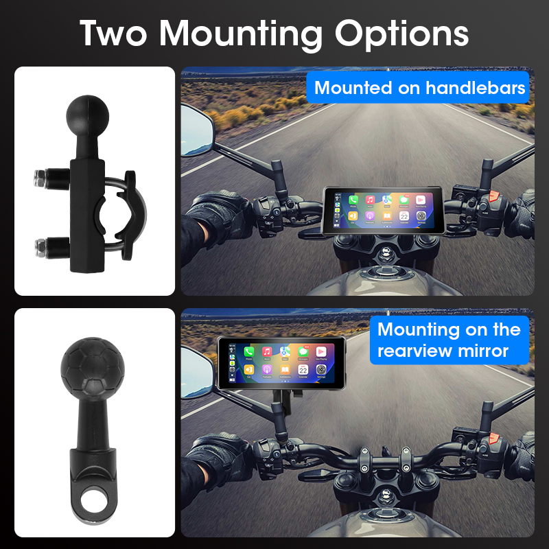5/7 インチ Carplay オートバイ DVR GPS ナビゲーションワイヤレス Carplay Android 自動 IPX7 防水モトディスプレイデュアル Bluetooth