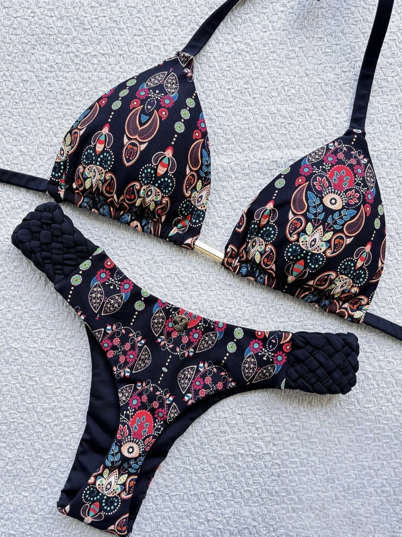 RUOTONSEPT imprimé licou Mini string coupe haute Bikini femme maillot de bain femmes maillots de bain deux pièces Bikini ensemble baigneur maillot de bain bain