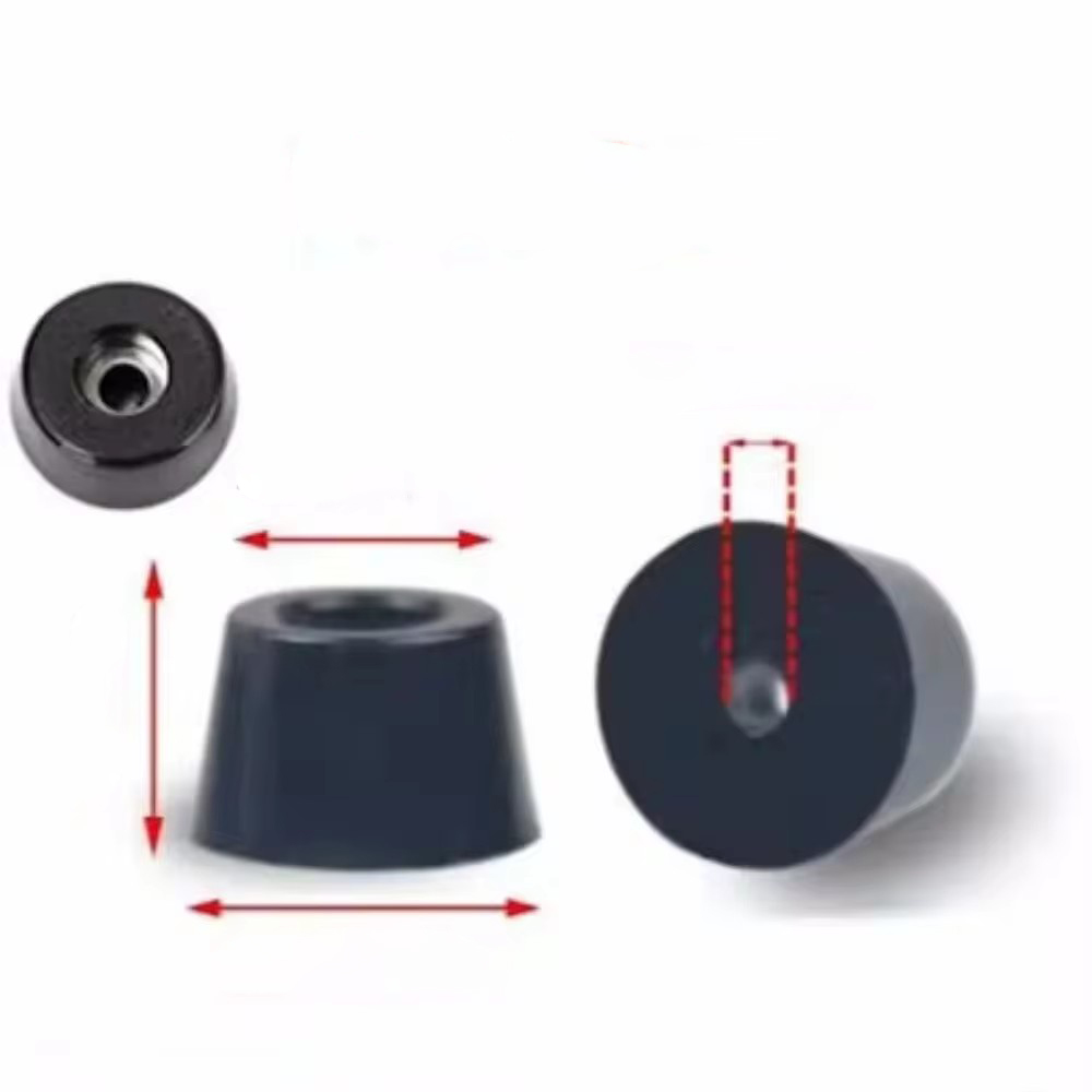Pies de goma negros, Protector de suelo para silla, pies antideslizantes para muebles, cubierta para patas de mesa, almohadillas inferiores para gabinete de altavoz, piezas de muebles