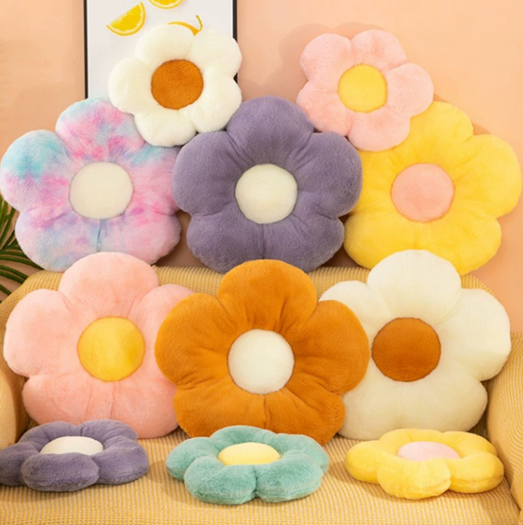 Almohada decorativa para el hogar con forma de pétalo de girasol