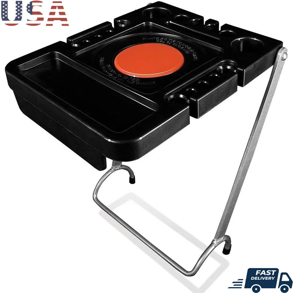 Plastic Ladder Project Tray Accessory Magnetic Dish Tool Holder 25 lbs Weight Rating Custom Fitted Slots Paint and Equipment