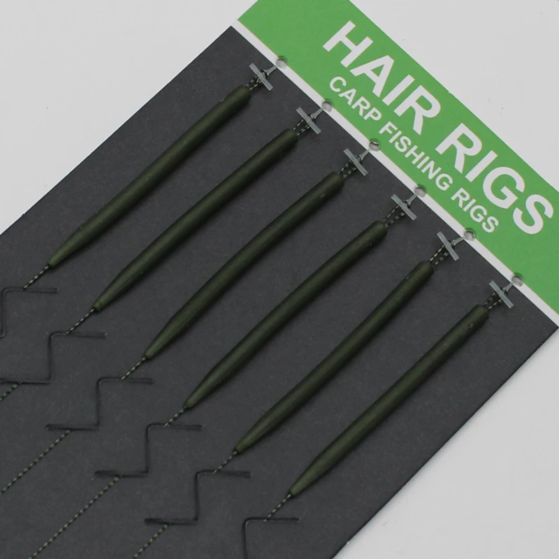 Accesorios de pesca de carpa, 6 uds., aparejo para el pelo, juego de anzuelos de pesca, aparejo atado listo para usar con sedal, anzuelo Boilie para aparejos de carpa