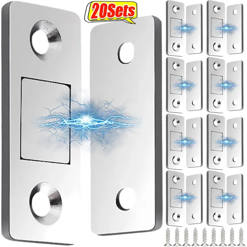 Wholesale Magnetic Door Catch Ultra-Thin Cabinet Catches Door Closed Magnets Sheet Adhesive Closet Drawer Window Magnet Latches