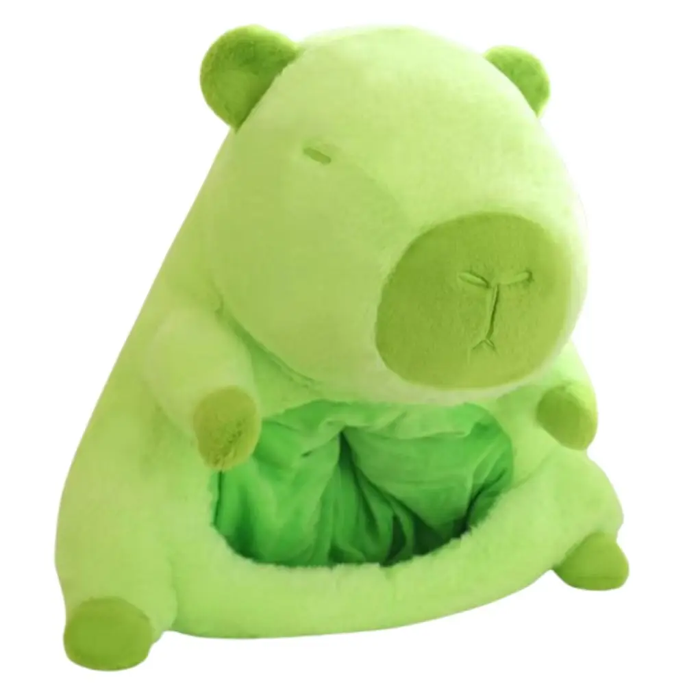 ตุ๊กตาตุ๊กตา Capybara ตุ๊กตาผมหมวกหนา Capybara หน้ากากนุ่มคอลเลกชันตุ๊กตาสัตว์หนูหมวกเด็กของขวัญ