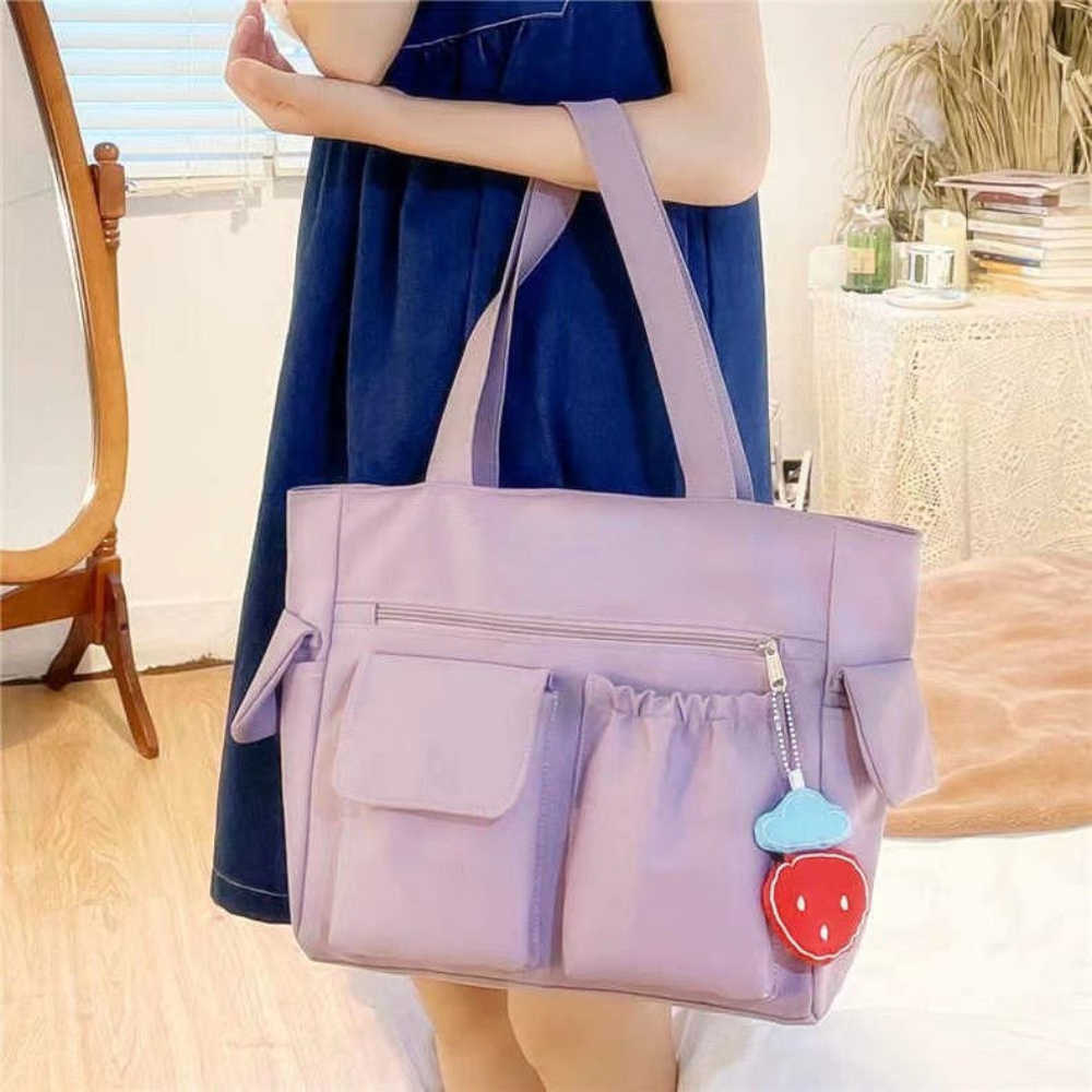 กระเป๋าผู้หญิงกระเป๋า Messenger Preppy กระเป๋าหนังสือนักเรียนไนลอนกระเป๋าสะพายกระเป๋าถือผู้หญิง