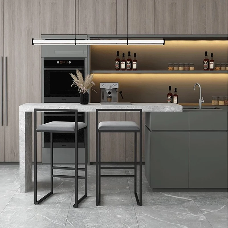 Modern Simple Bar Chair Nordic Designer Minimalist Backrest Bar Chair Front Desk Restaurant Bar Furniture Barkrukken FYBC