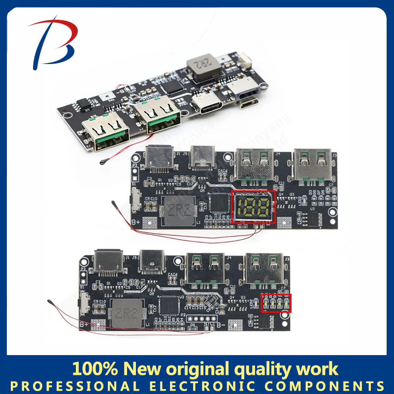 QC4.0 QC3.0 светодиодный двойной USB 5V 4.5A 22,5 W Micro/Type-C USB мобильный блок питания 18650 зарядный модуль температура/защита цепи