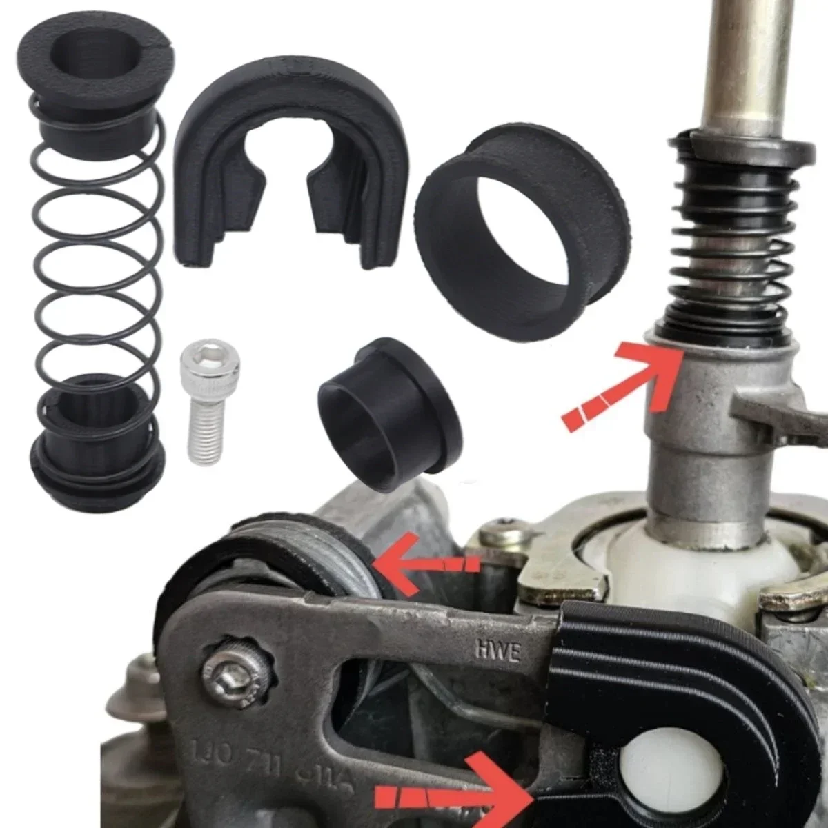 Primer problema de marcha atrás para VW Golf Bora Jetta MK4 Trans, palanca de cambios, Selector de cambio, Kit de reparación de casquillos de conexión