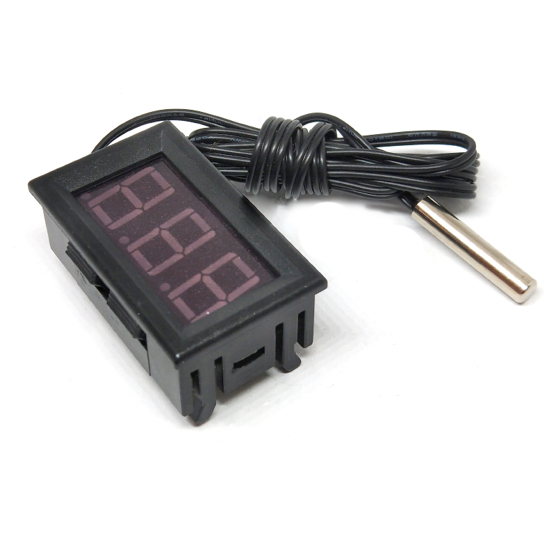 Módulo de Sensor de temperatura de 0,56 pulgadas, Detector de medidor con sonda de sensores, termómetro DC 5-12V, Panel de prueba Digital LED