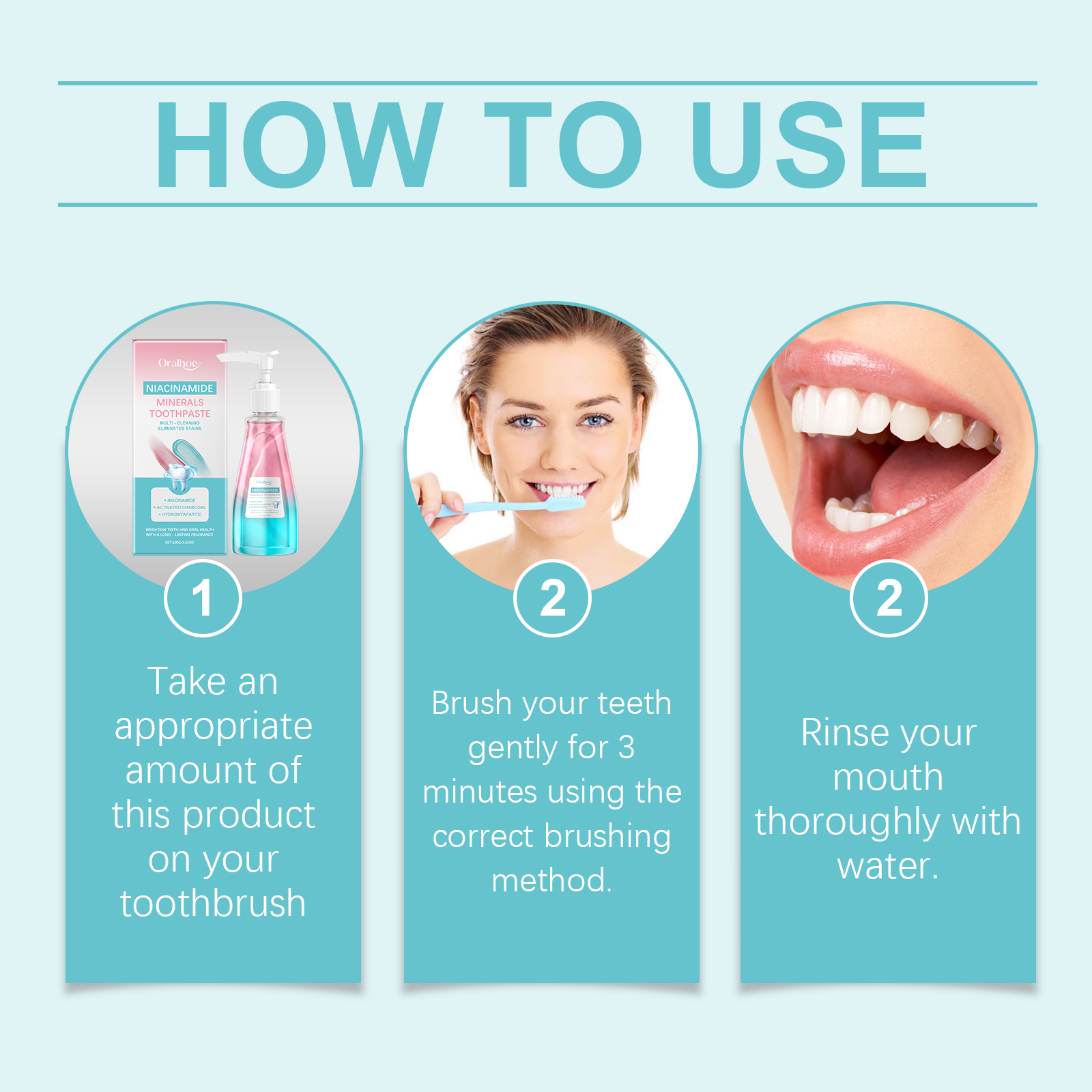 Niacinamide Bleaching Toothpaste Dental Stains Removing Prevent Bad Breath Oral Cleaning Refreshing Reduces Plaque Toothpaste