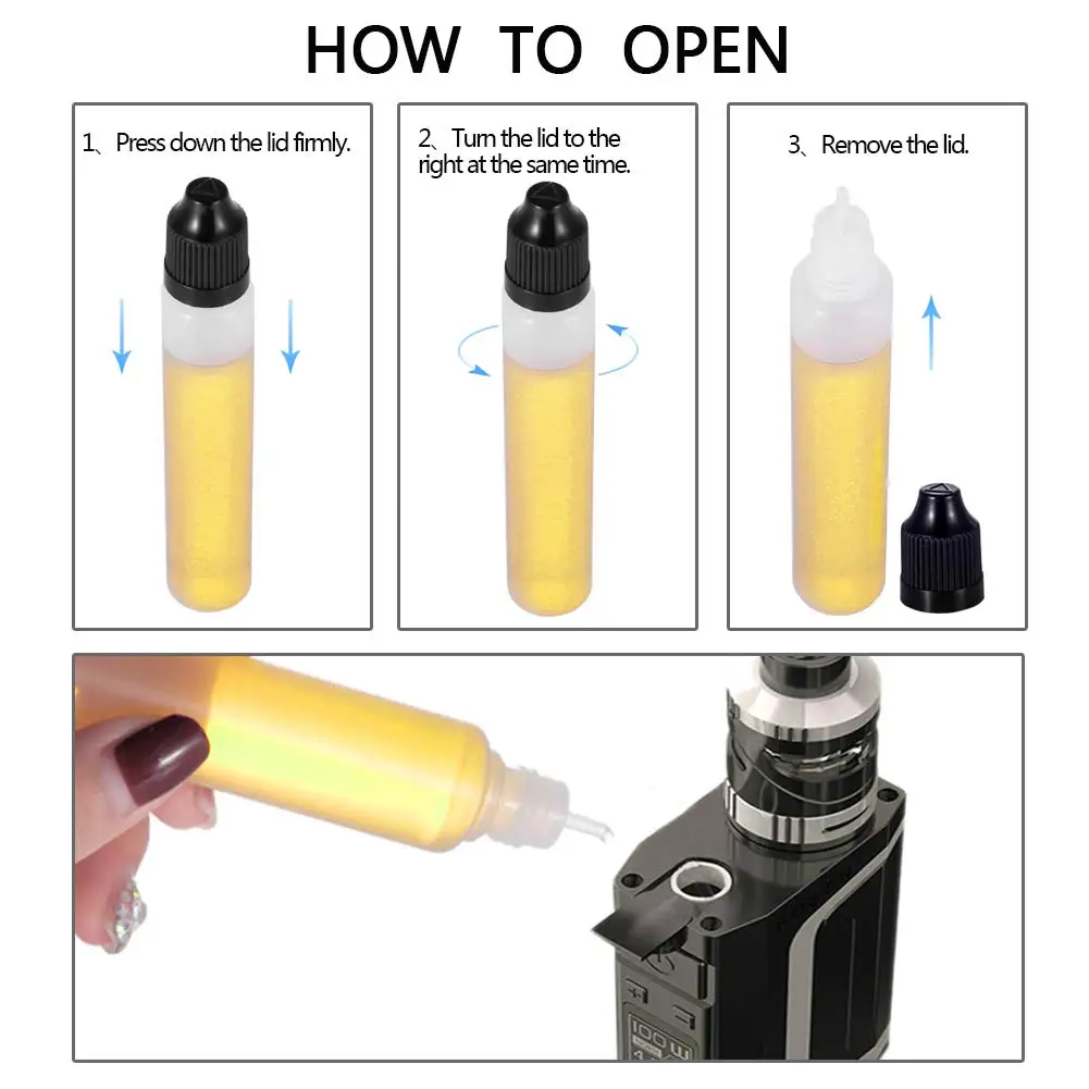 Bộ 5 3Ml 5Ml 10Ml 15Ml 20Ml 30Ml 50Ml 100Ml 120Ml LDPE Nhựa Bóp Nhỏ Giọt Bình Có Thể Tháo Rời Nắp Chất Lỏng Làm Đầy Bình Chứa