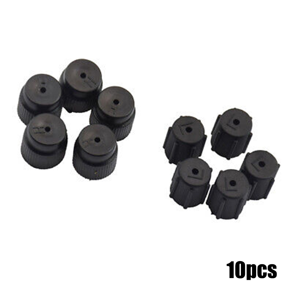 10 X R134a Airconditioning Cap AC Afdichting Cap 5 stks Hoge Druk 16mm + 5 stks Auto Poort Opladen AC Systeem Caps Accessoires