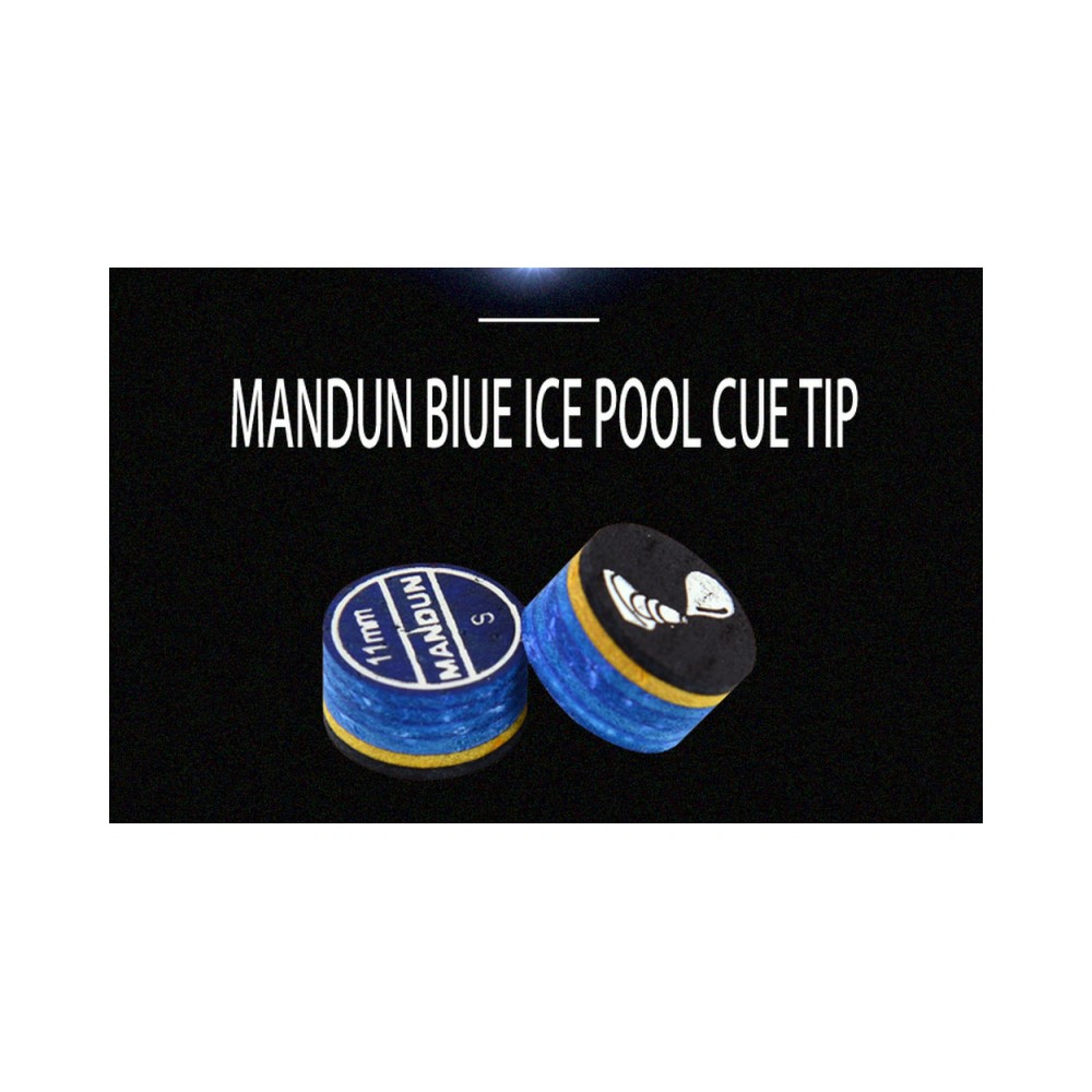 ManDun Punta de taco de billar profesional de cuero multicapa azul marino 11 mm 14 mm