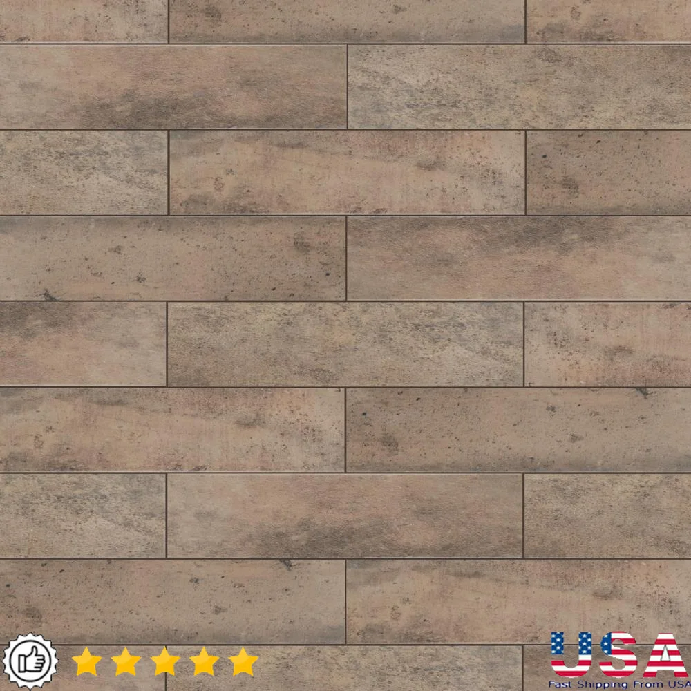 Capri Brick Porcelain Tile 2-1/2"x10" Glossy High Sheen Floor Wall Tile Indoor Outdoor Impervious Frost Resistant PEI II