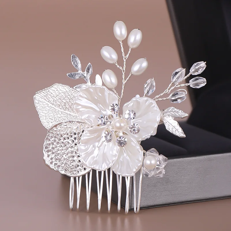 1pc copricapo da sposa pettine per capelli foglia oro copricapo da sposa inserto pettine gioielli