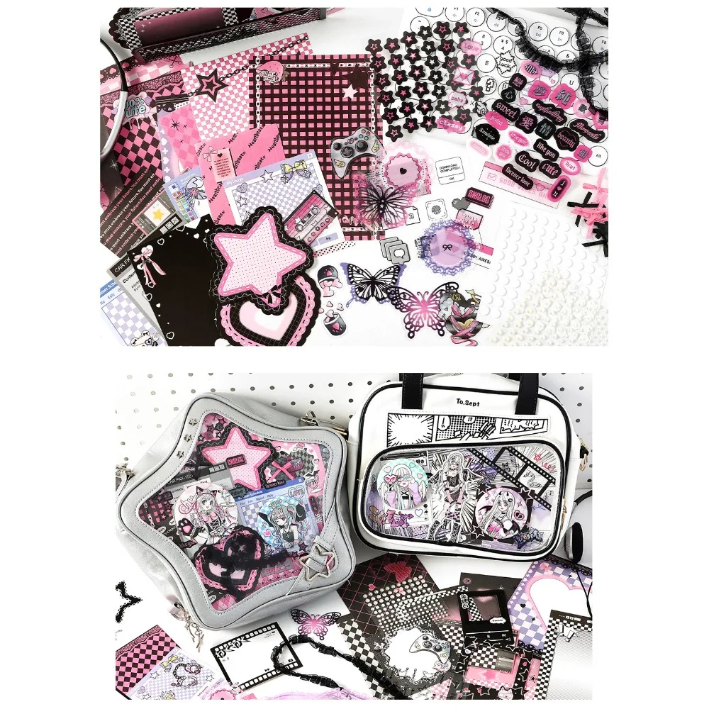 DIY Itabag ใส่วัสดุ Retro Pack อุปกรณ์ตกแต่ง ACGN DIY Handmade Basic ตกแต่งฟิลเลอร์สําหรับ PD Memorabilia
