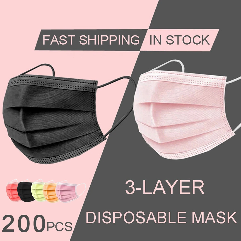 10-200 Chiếc Chứng Nhận Phẫu Thuật Dùng Một Lần Khẩu Trang 3 Lớp Lớp Lọc Khẩu Trang Y Tế Không Wove Thun Tai Vòng phẫu Thuật Mặt Nạ Mascarilla