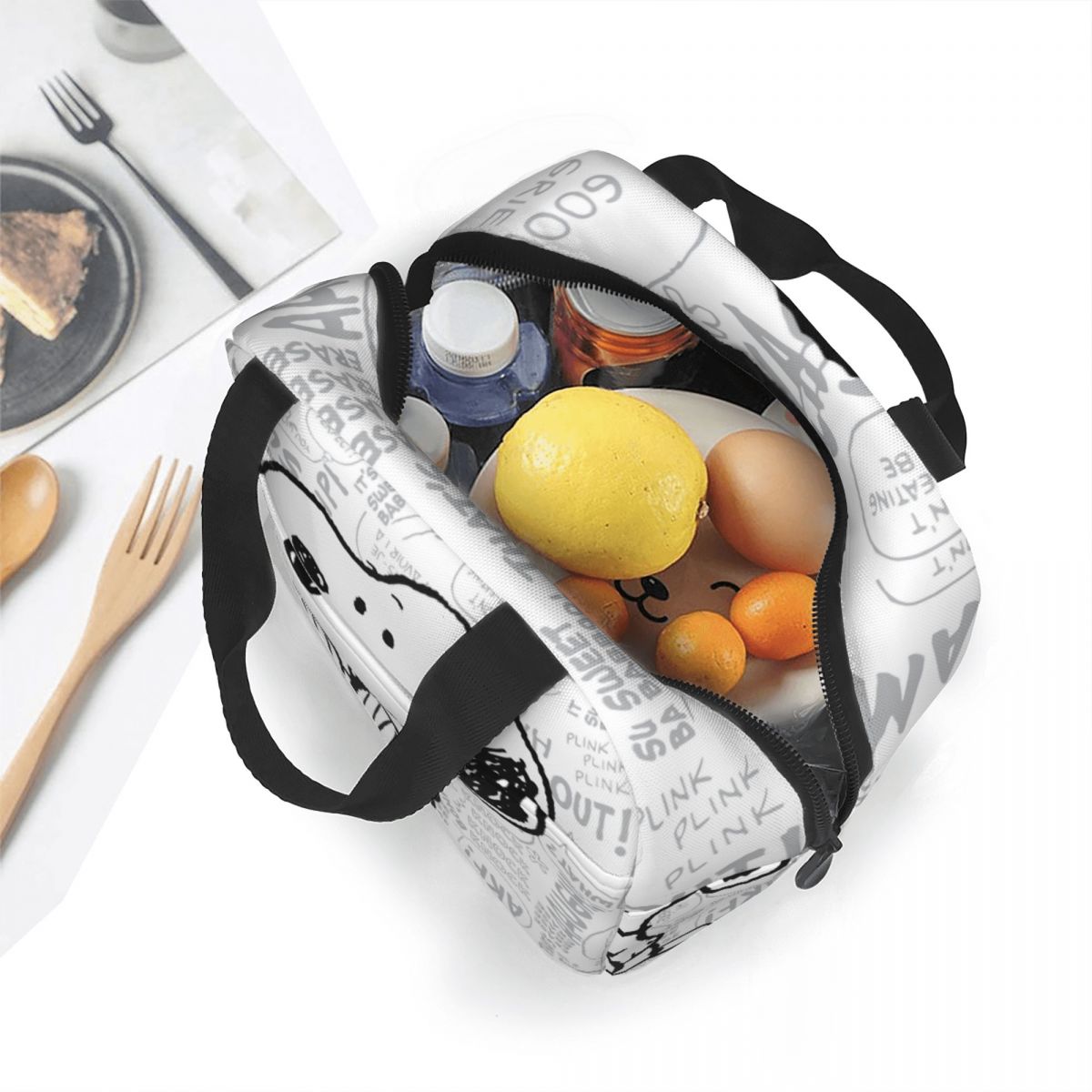 Snoopy Insulated Lunch Bags Thermal Bag Lunch Container Cartoon Dog Leakproof Tote Lunch Box Food Storage Bags Office Travel