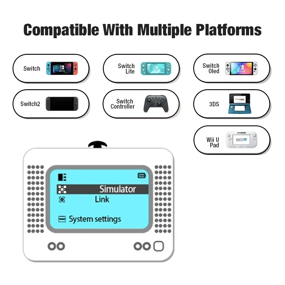 For NFC AMB Chargeable Intelligent Simulator Emulator Universal Writer for Switch2/Switch WiiU 3DS Game Accessory