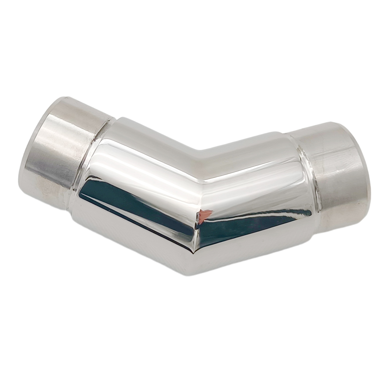 2pcs 316 Stainless Steel Staircase Railing Flush Joiner Mirror Polished 135 Degree Handrail Corner Elbow for 38.1mm Railing
