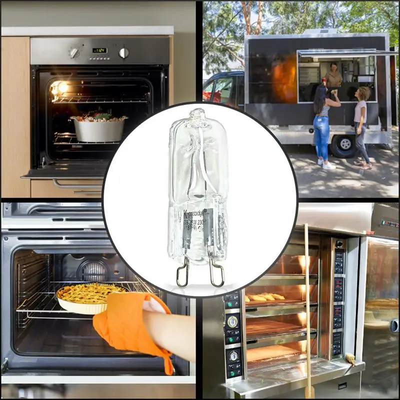 G9 Oven Light High Temperature Resistant Durable Halogen Bulb Lamp For Refrigerators Ovens Fans 40W 500℃ Pin Bulb