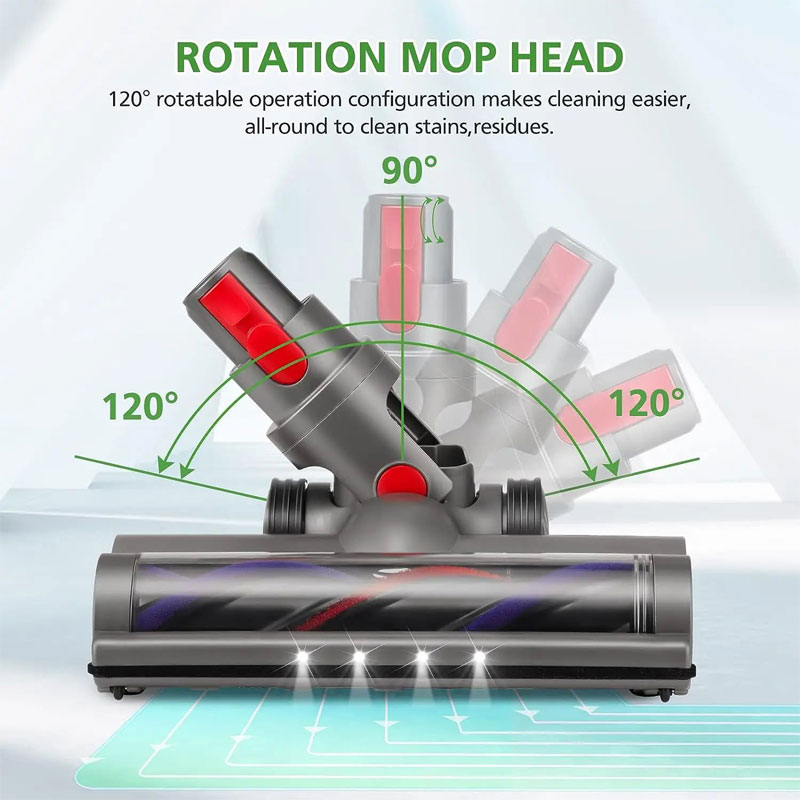 Substituição da cabeça da escova do rolo para dyson v7 v8 v10 v11 v15 aspirador de pó sem fio motorhead de liberação rápida com farol led