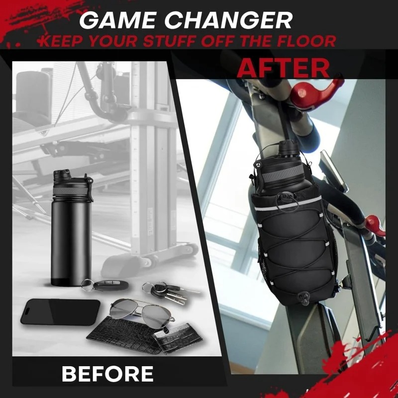 Bolsa de ginástica magnética para homens e mulheres – garrafa tipo estilingue com fixação magnética |   Suporte para garrafa de água, bolsa de ginástica, bolsa crossbody para T