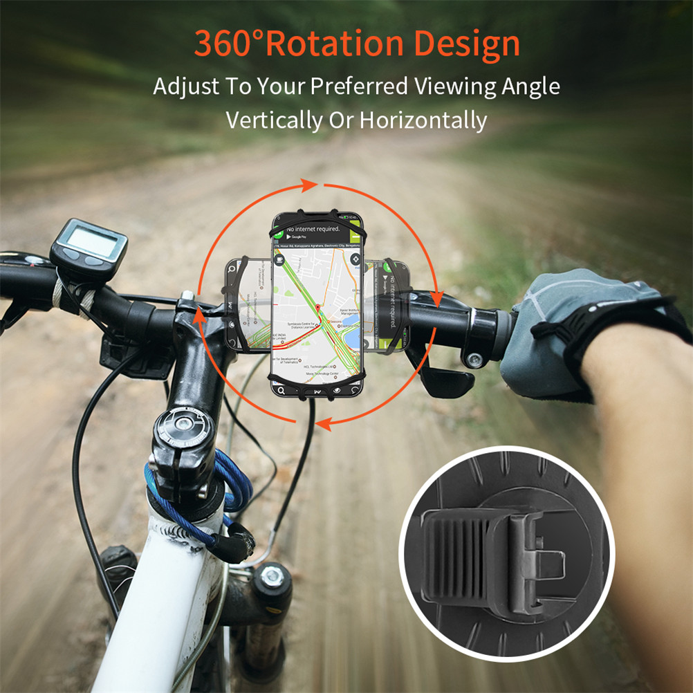 Support de sangle en Silicone support de téléphone de vélo universel support de téléphone portable en Silicone élastique antidérapant accessoires de vélo antichoc