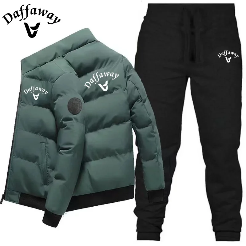 Ropa de hombre Chaqueta de algodón Conjunto de ropa deportiva, Conjunto de camisa y pantalones con capucha, Moda Naffaway, Ropa de invierno para hombre Nueva dos piezas