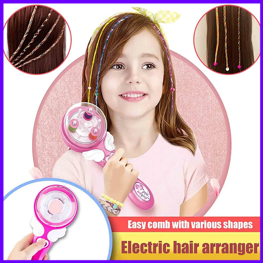 Kit di trecce per capelli automatiche Strumento per ragazze Macchina per torsione dei capelli Bellezza elettrica Giochi fai-da-te Giocattoli Copricapo per bambini Accessori per capelli Regalo