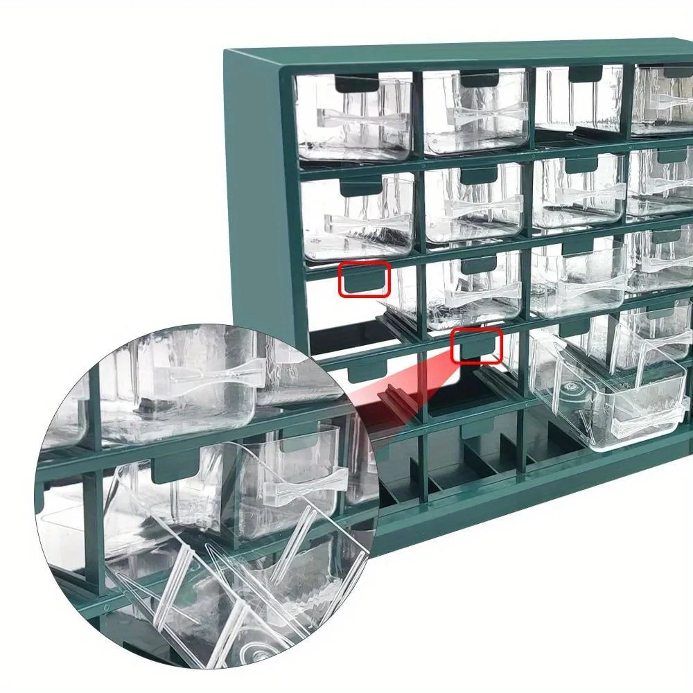 25 Multi-grid Lade Onderdelen Doos Wandmontage Schroef Classificatie Componentendoos Gereedschapskoffer elektronische componenten Opslag Gereedschapskist