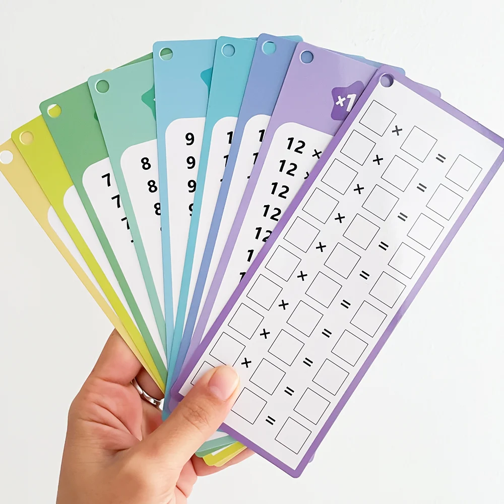 0-12 Multiplication Charts, Times Table Cards, Self Check Math Learning Tool, Montessori Mathematical Training, Teaching Aids