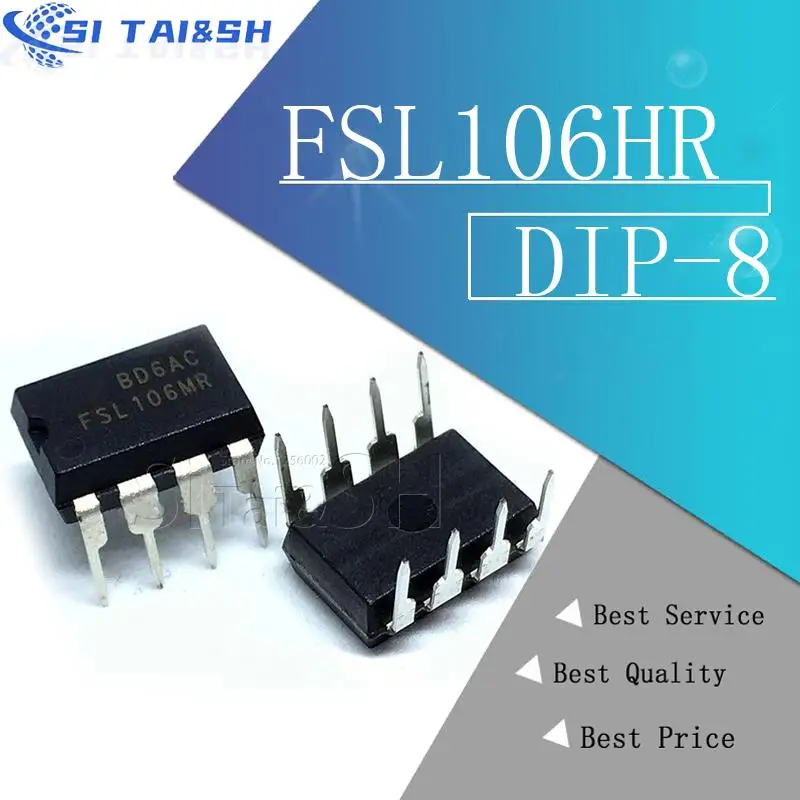 10 Uds FSL106HR funda protectora de plástico negro para DIP-8 FSL106 DIP FSL106MR