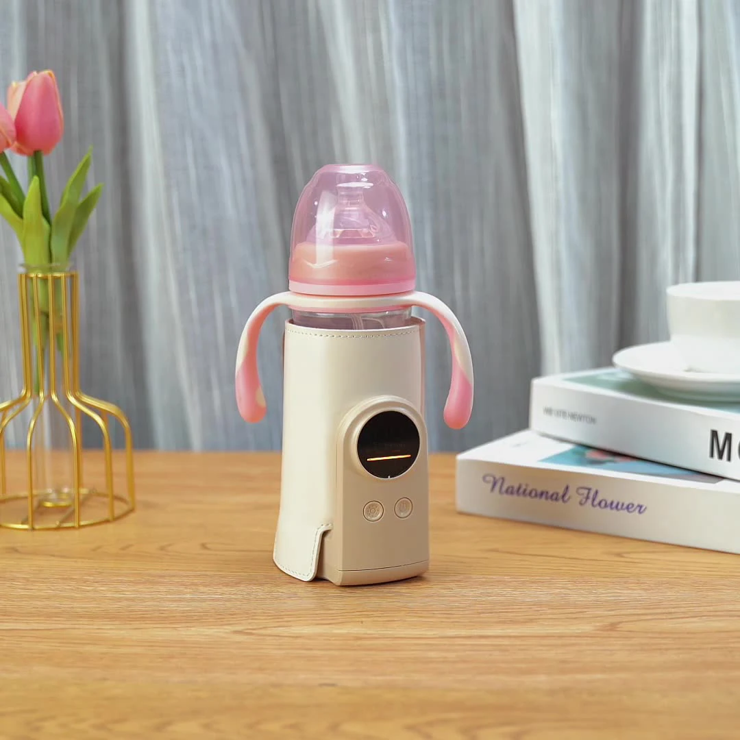 Usb multifuncional de alta capacidade garrafa de alimentação do bebê inteligente controle de temperatura tela mais quente recém-nascido garrafa mais quente manga
